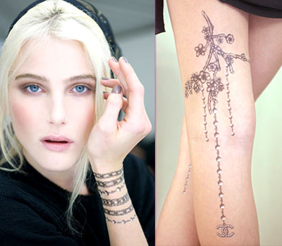 201002 Chanel temporary tattoo skin art