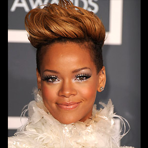 Rihanna on the 2010 Grammys Red Carpet